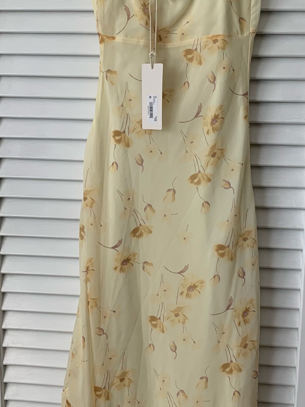 Women’s Yellow Floral Slip Dress - Picture 2 of 9